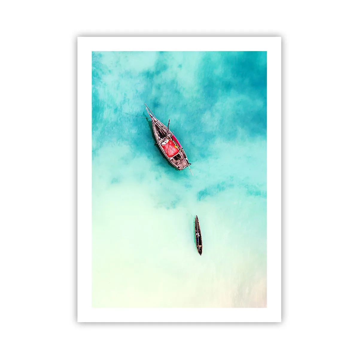 Affisch - Högvatten på stranden i Zanzibar… - 50x70 cm