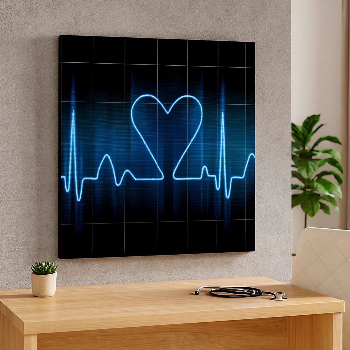 Canvastavla - Bild på duk - I hjärtats takt - 30x30 cm