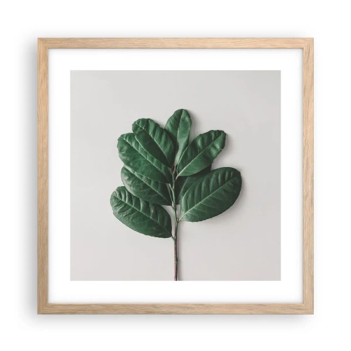 Affisch i ram av ljusek - Själva naturens bild - 40x40 cm