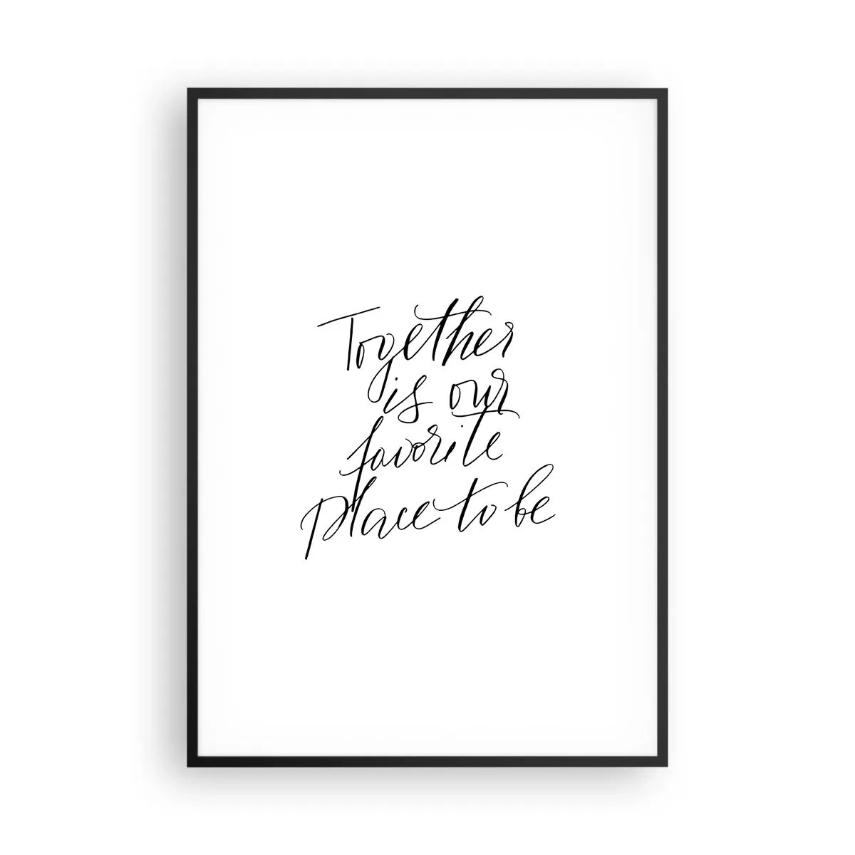 Affisch i svart ram - Känner du också det? - 70x100 cm