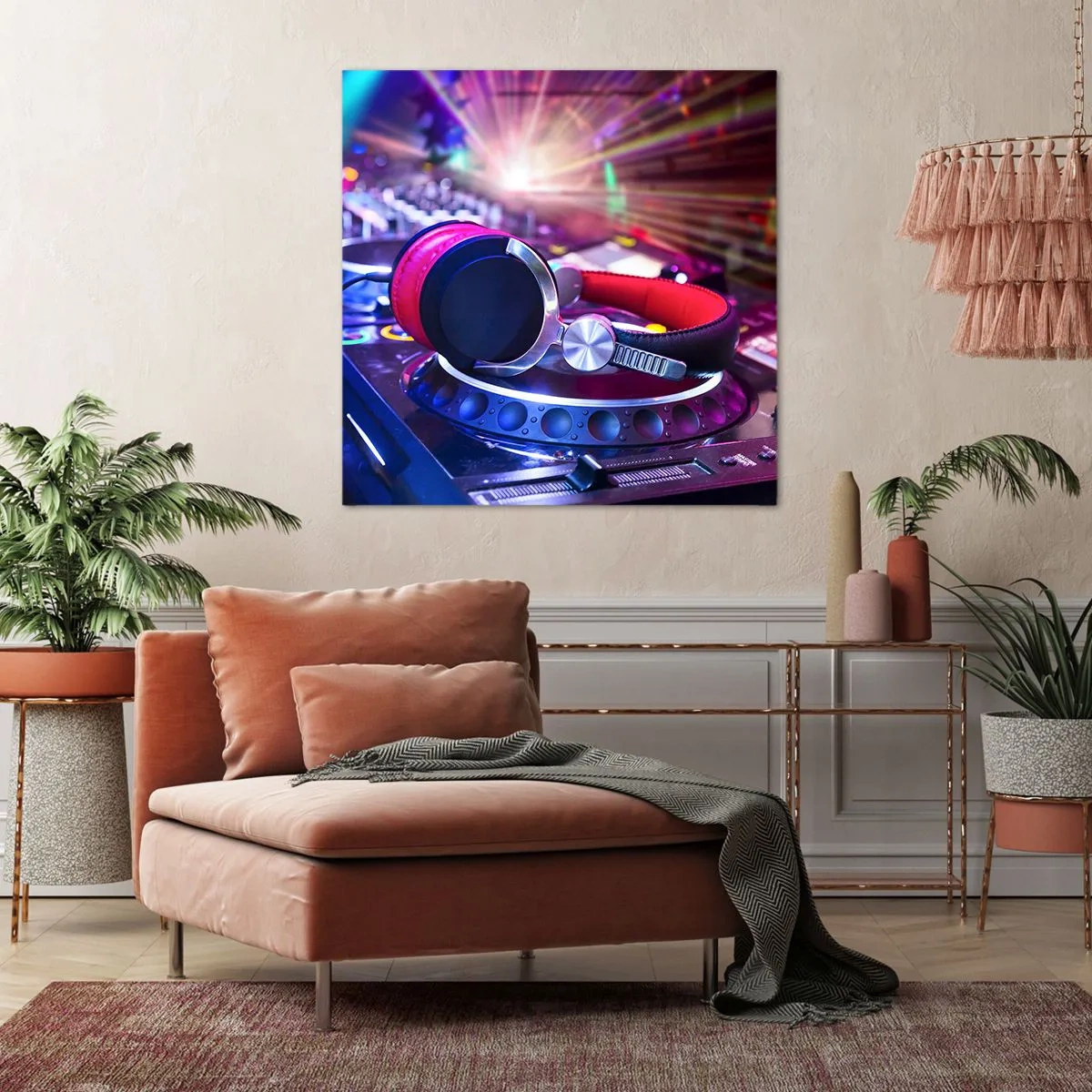 Canvastavla - Bild på duk - Låt partyt börja - 30x30 cm
