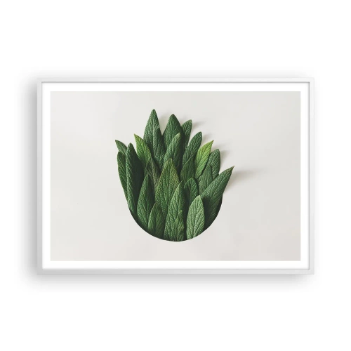 Affisch i vit ram - Ostoppbar nyfikenhet - 100x70 cm