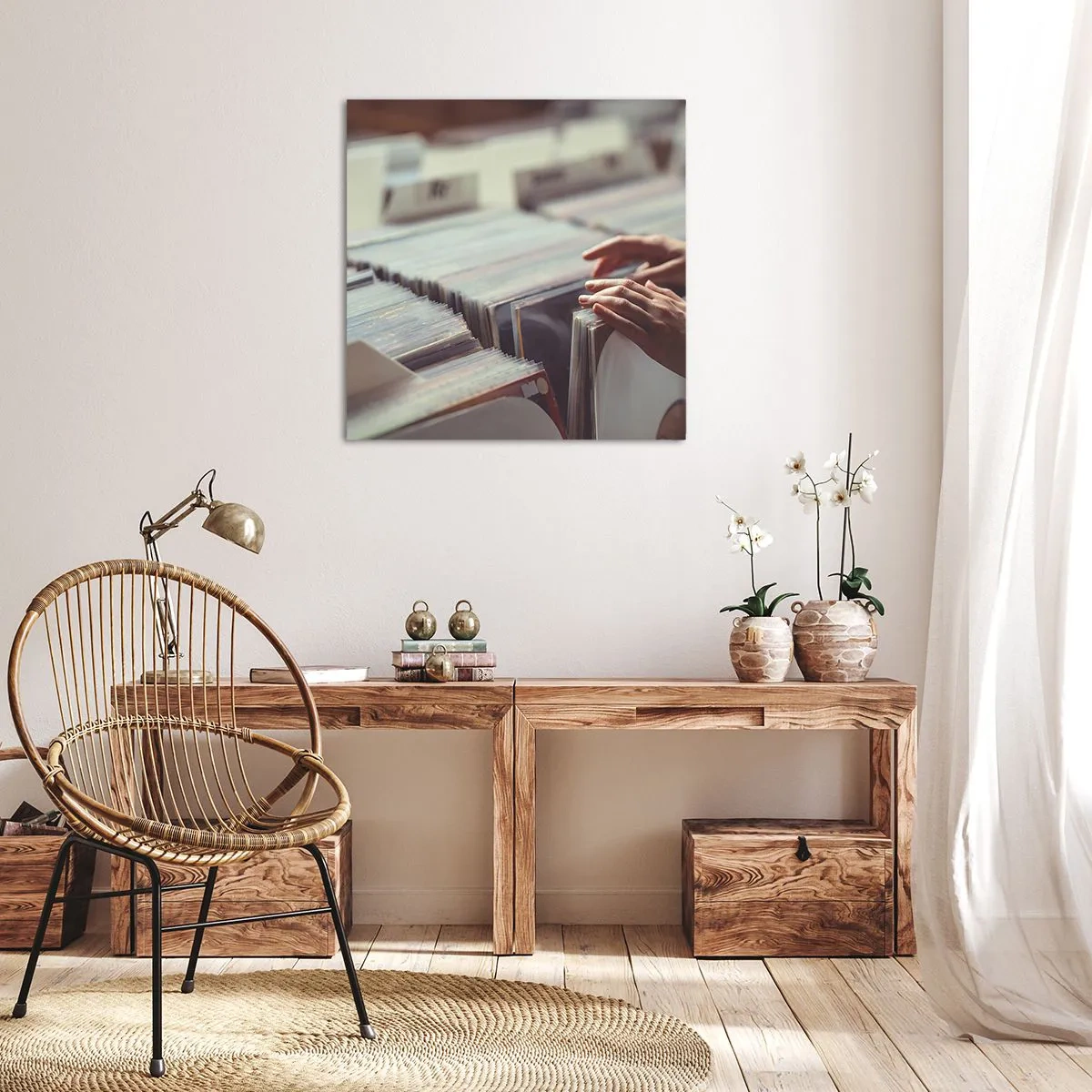Canvastavla - Bild på duk - I jakten efter känslor - 30x30 cm