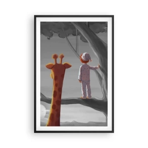 Affisch i svart ram - Det händer på riktigt - 61x91 cm