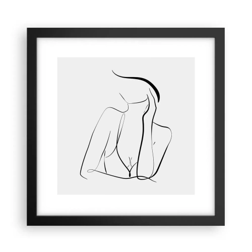 Affisch i svart ram - På drömvågen - 30x30 cm