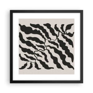 Affisch i svart ram - Kvadratens natur - 40x40 cm