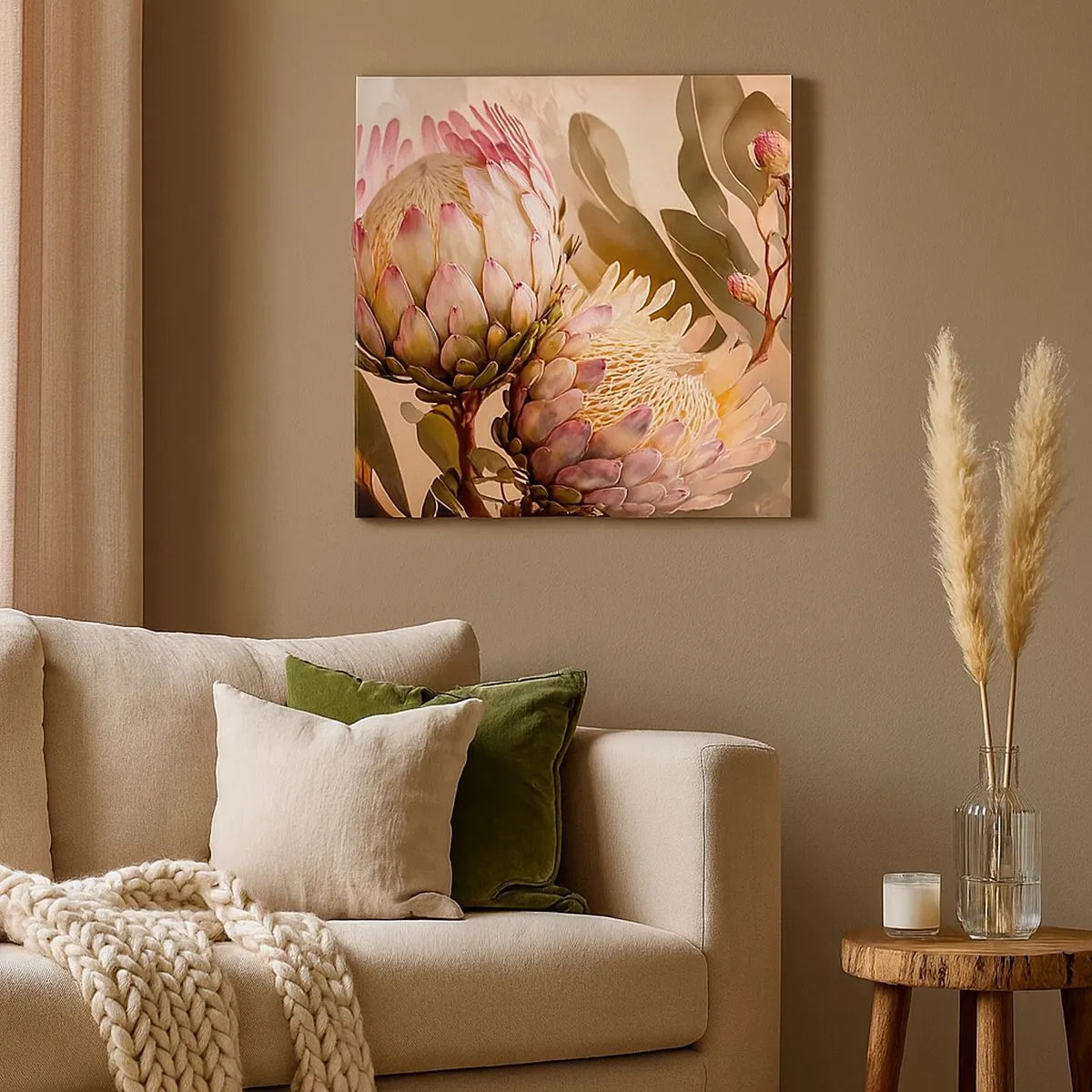 Canvastavla - Bild på duk - Ömsint omfamnad - 30x30 cm