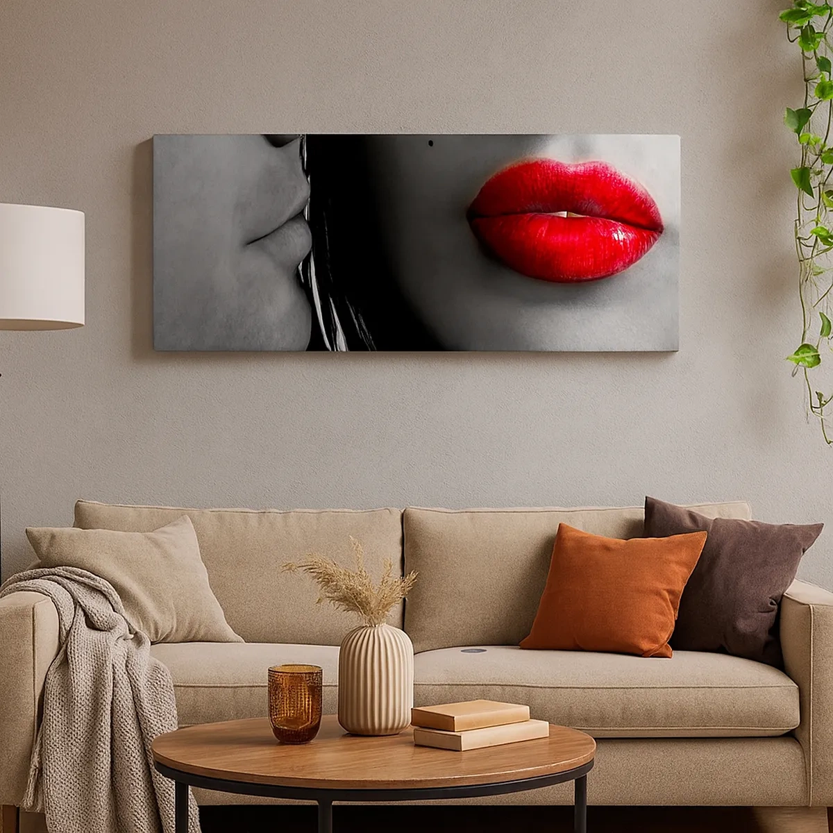 Canvastavla - Bild på duk - Ansikte vid ansikte  - 30x30 cm