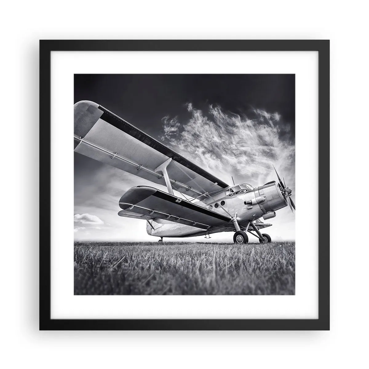 Affisch i svart ram - Bevingad vandrare - 40x40 cm