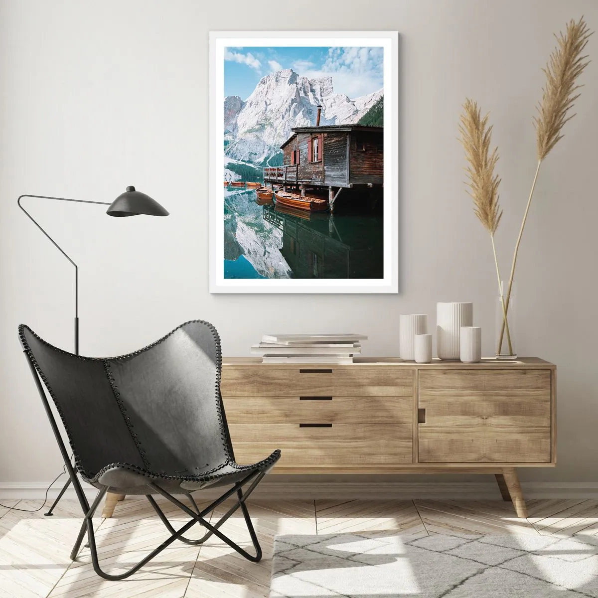 Affisch i vit ram - Kristallklar fjällmorgon - 30x40 cm