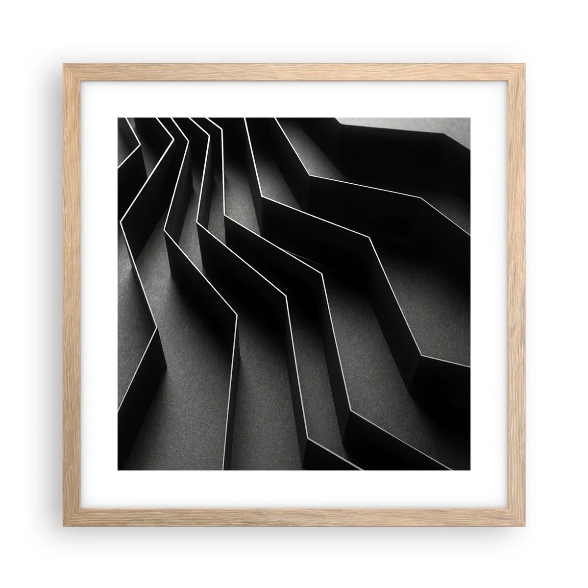 Affisch i ram av ljusek - Rumslig ordning - 40x40 cm