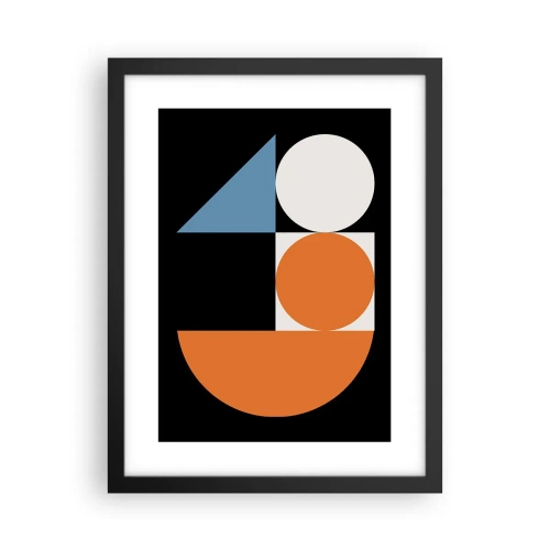 Affisch i svart ram - Geometriska figurer - 30x40 cm