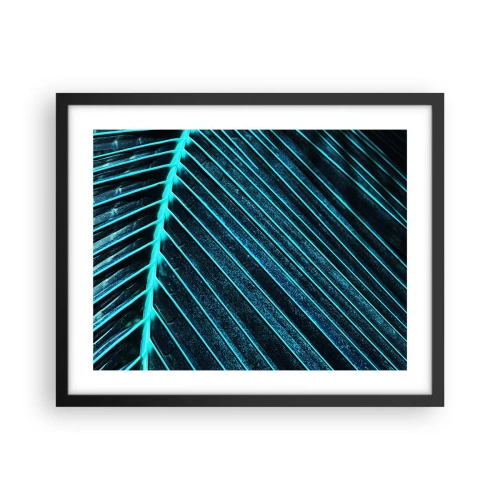 Affisch i svart ram - Grön textur - 50x40 cm