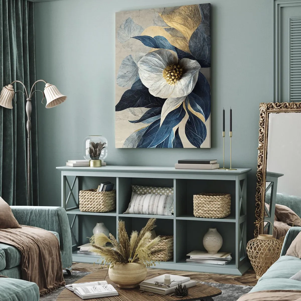 Canvastavla - Bild på duk - Har ett hjärta av guld - 55x100 cm