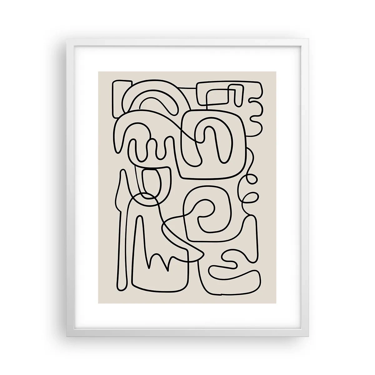 Affisch i vit ram - Följ spåret - 40x50 cm