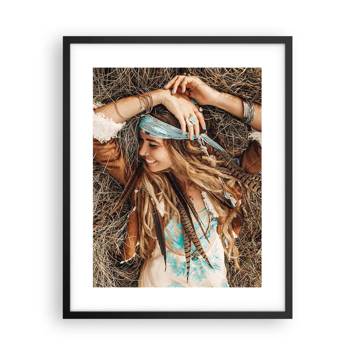 Affisch i svart ram - På väg till kärlekens sommar - 40x50 cm