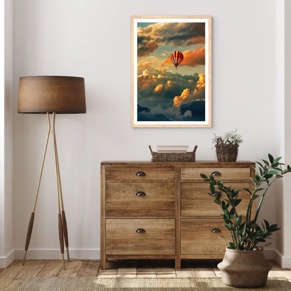 Affisch i ram av ljusek - Jag flyger för jag vill - 40x50 cm