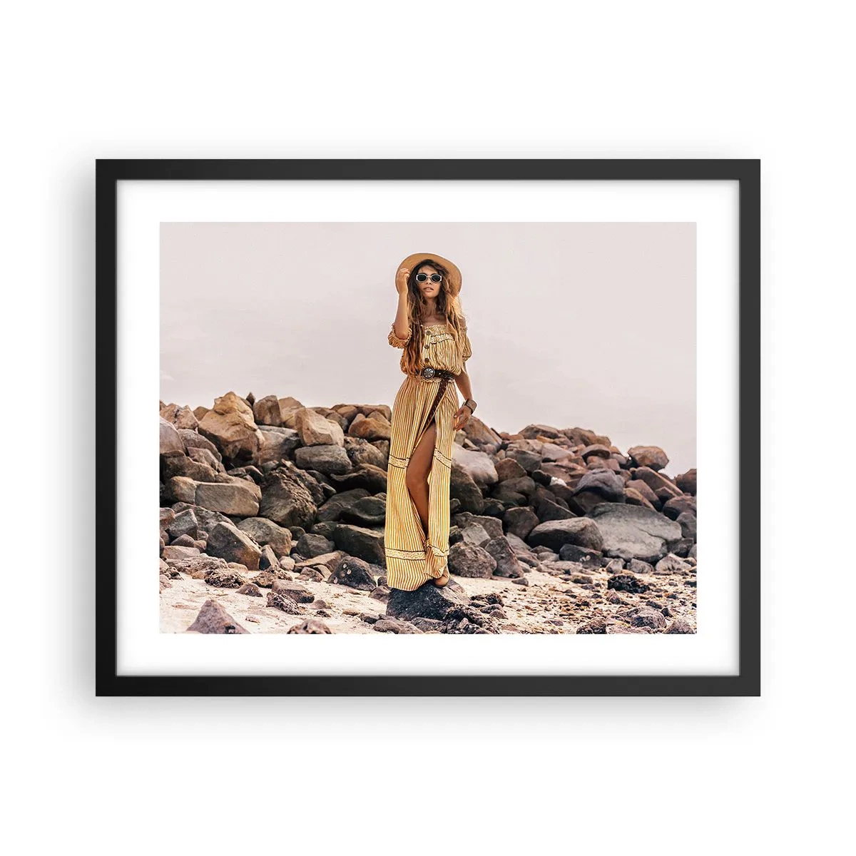 Affisch i svart ram - Stenarnas magi - 50x40 cm