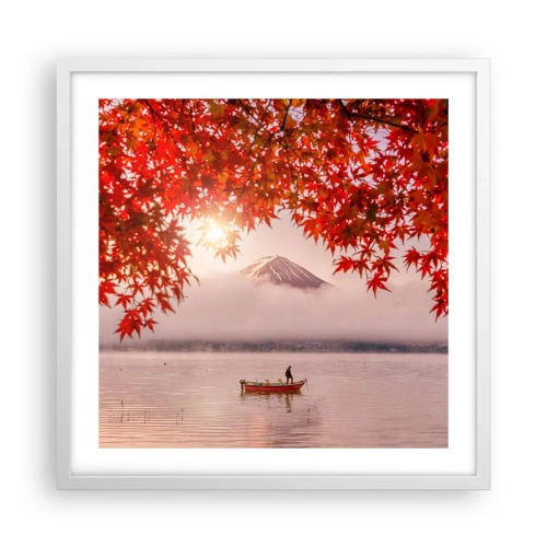 Affisch i vit ram - I japansk stämning - 50x50 cm