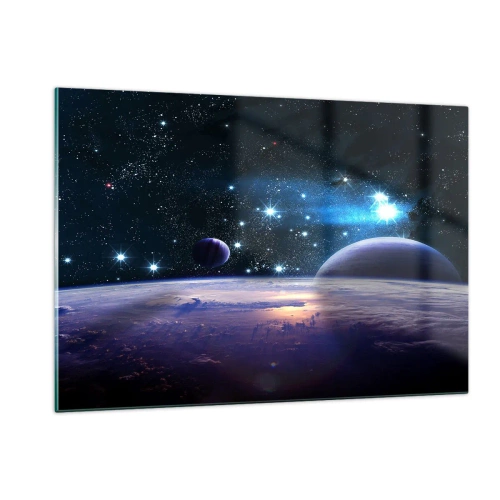 Glastavla - Bild på glas - Fortfarande ensamma? - 120x80 cm