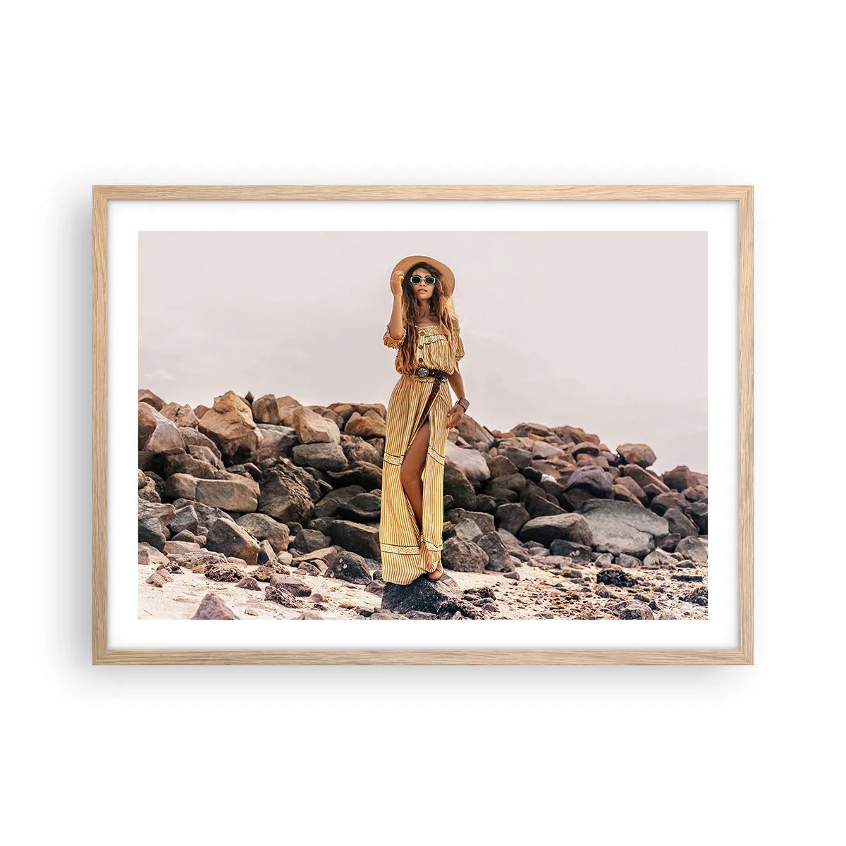 Affisch i ram av ljusek - Stenarnas magi - 70x50 cm