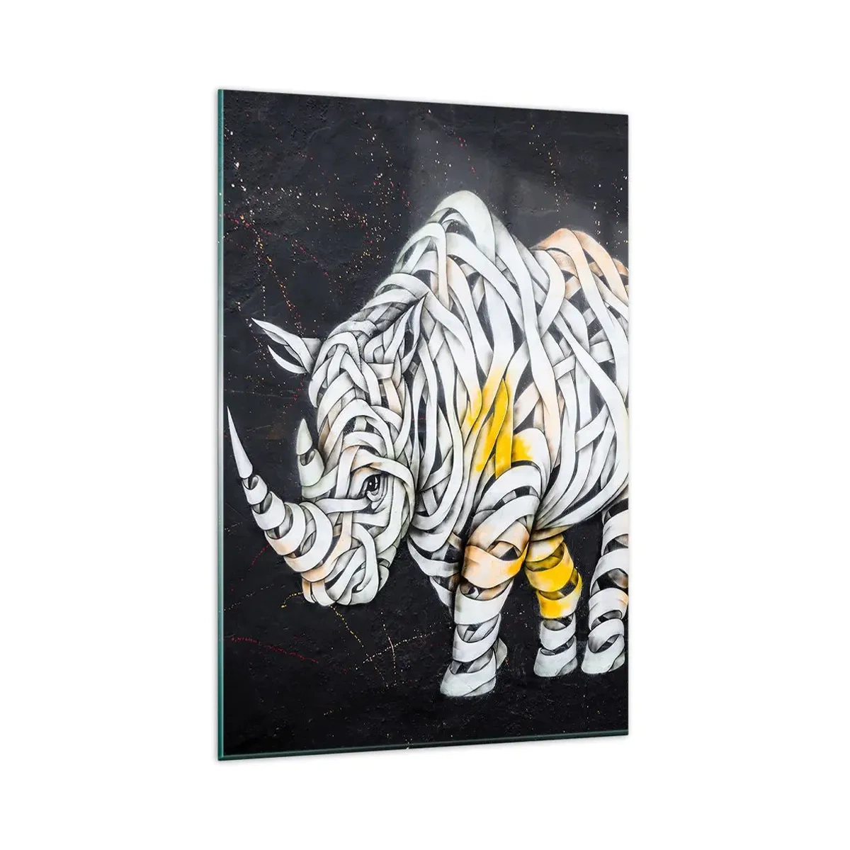 Glastavla - Bild på glas - Grovhet är en myt - 80x120 cm
