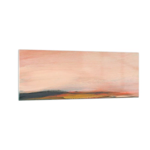 Glastavla - Bild på glas - I rosa - 140x50 cm