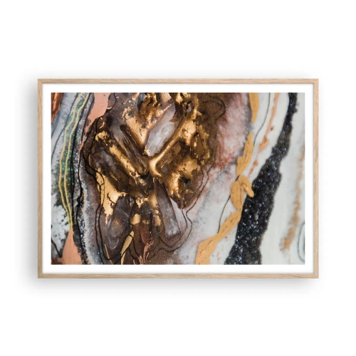 Affisch i ram av ljusek - Jordens element - 100x70 cm