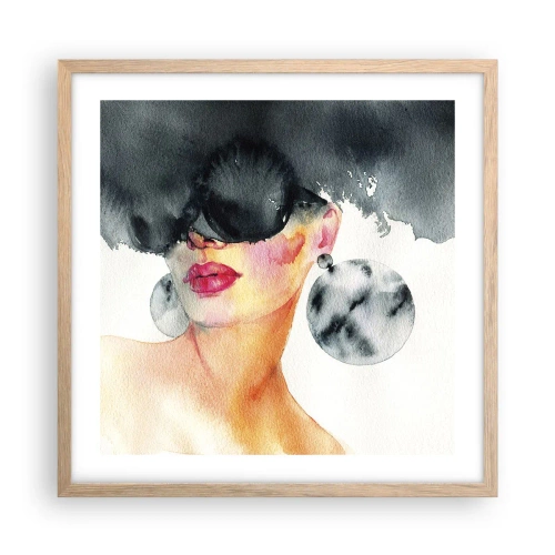 Affisch i ram av ljusek - Elegansens hemlighet - 50x50 cm