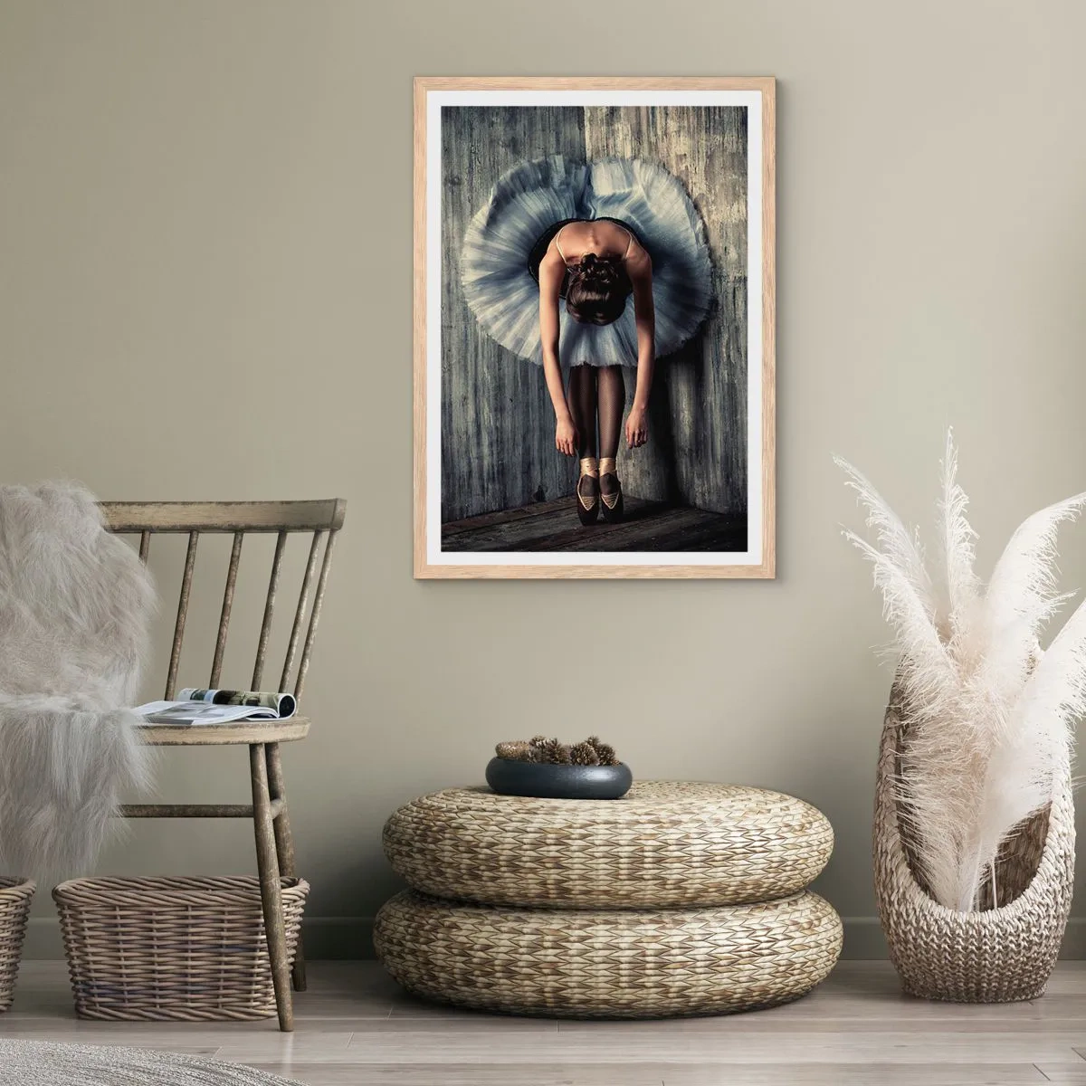 Affisch i ram av ljusek - När musiken tystnar - 30x40 cm