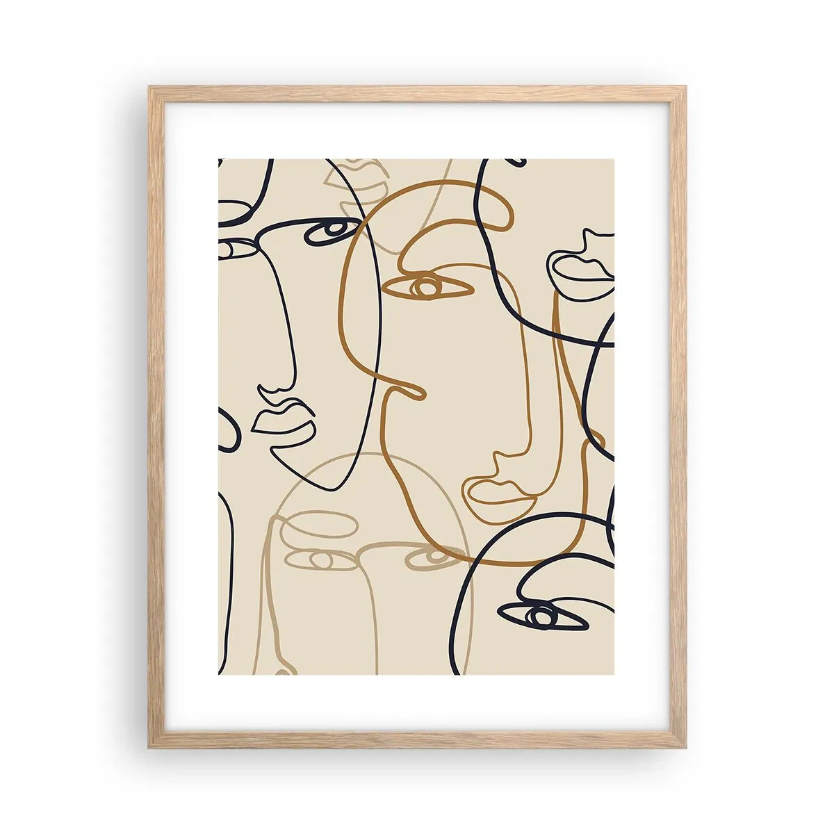 Affisch i ram av ljusek - Mångfaldigad porträtt - 40x50 cm