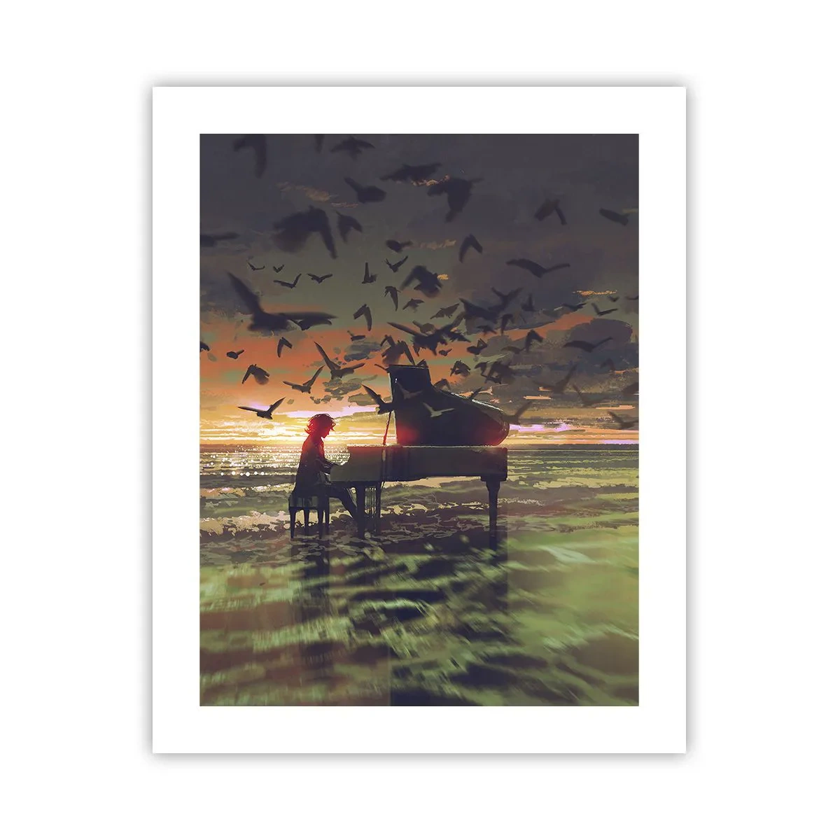 Affisch - Konsert för piano och vågor - 40x50 cm