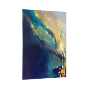 Glastavla - Bild på glas - Utspillt guld - 50x70 cm