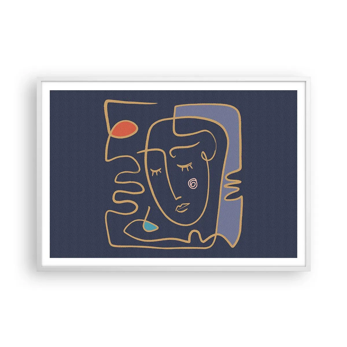 Affisch i vit ram - I drömmarnas värld - 100x70 cm