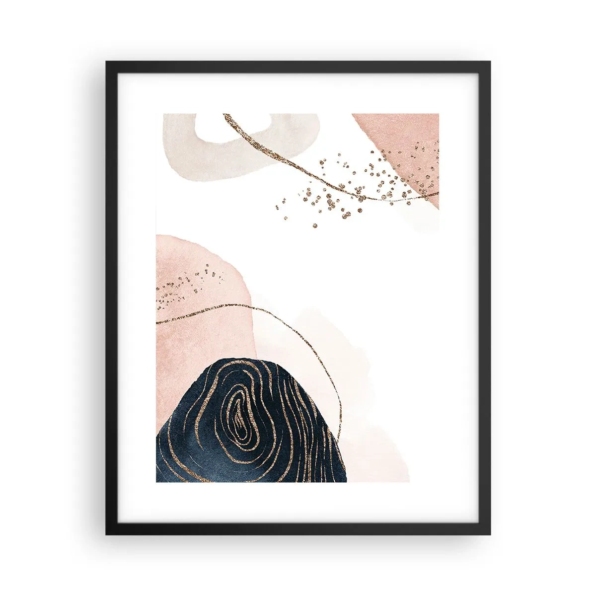 Affisch i svart ram - Allt flyter - 40x50 cm