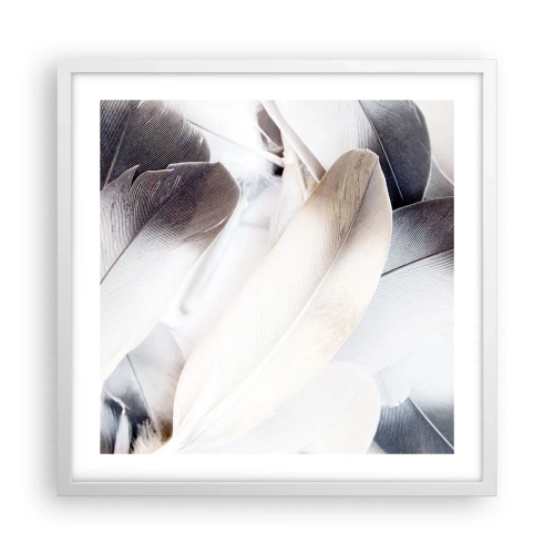 Affisch i vit ram - Nästan änglalik - 50x50 cm
