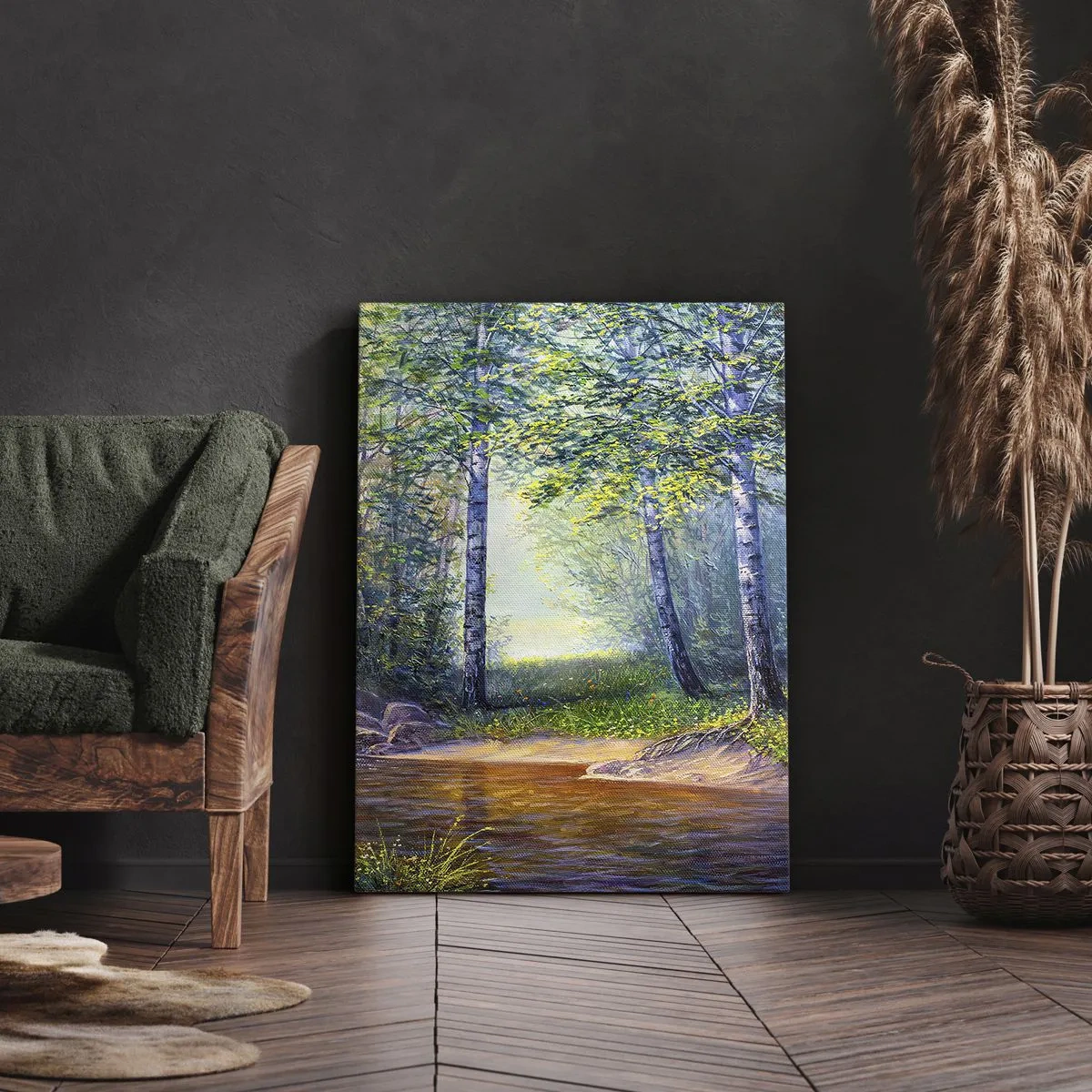 Canvastavla - Bild på duk - Idyllisk vy - 50x70 cm