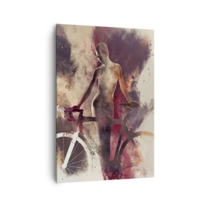 Canvastavla - Bild på duk - Cyklelsjäl i marmorform - 70x100 cm