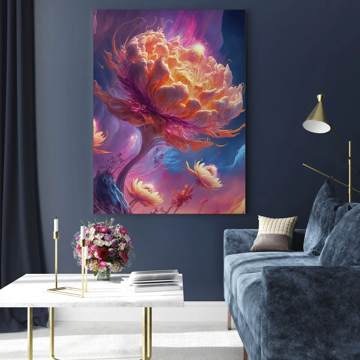 Glastavla - Bild på glas - En annan värld - 50x70 cm