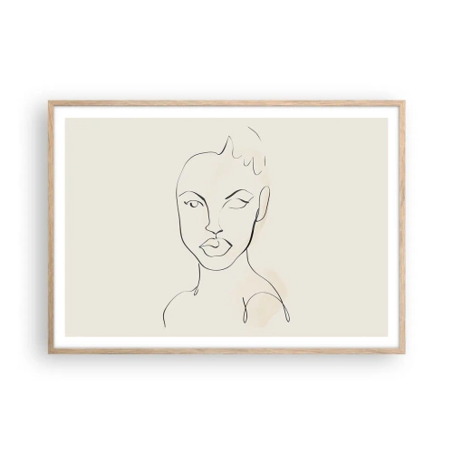 Affisch i ram av ljusek - Sensualitetens kontur - 100x70 cm