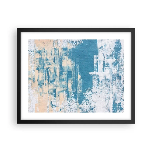 Affisch i svart ram - Genom istapp - 50x40 cm