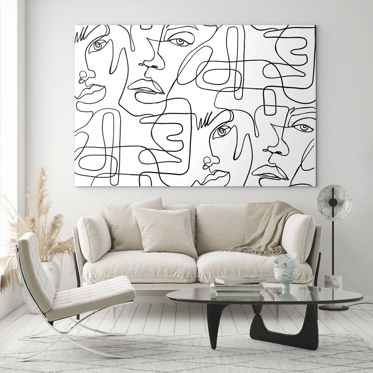 Glastavla - Bild på glas - I trassliga känslor - 70x50 cm
