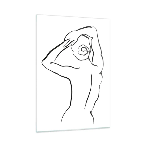 Glastavla - Bild på glas - Akten på morgonen - 50x70 cm