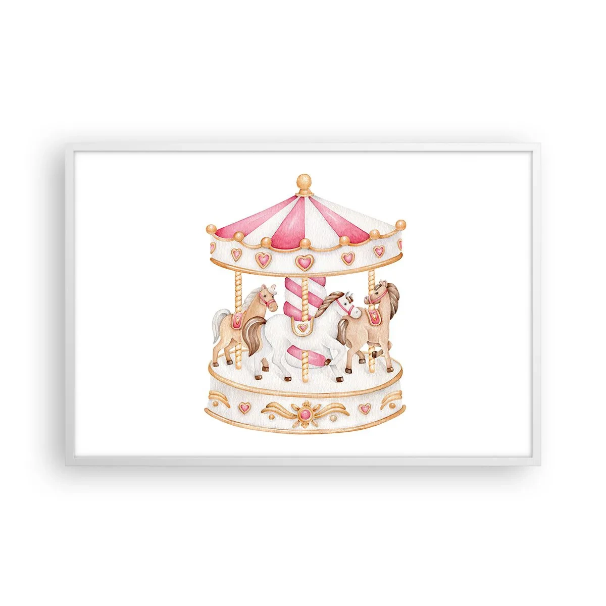 Affisch i vit ram - Barndomens ljuva värld - 91x61 cm