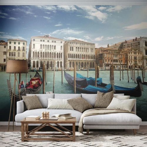 Självhäftande Fototapet Deluxe Sticker - Palats i blått - Stad, Venedig, Arkitektur - 250x175 cm