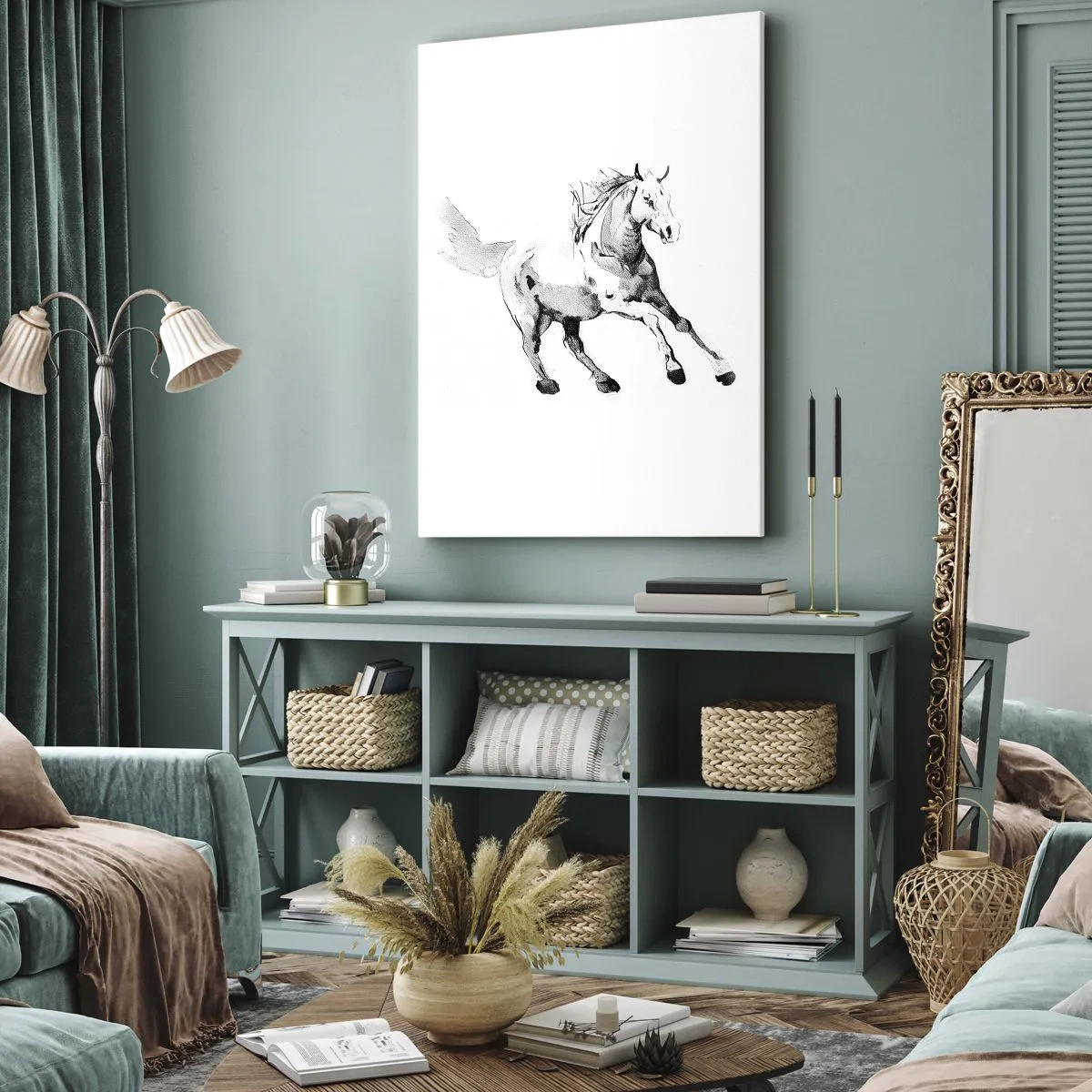 Canvastavla - Bild på duk - Obändig själ - 50x70 cm