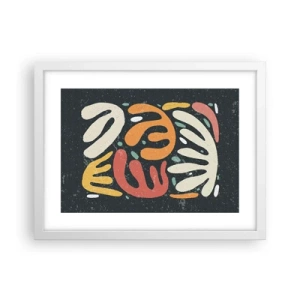 Affisch i vit ram - Komposition - Jag tar snart tag i dig  - 40x30 cm