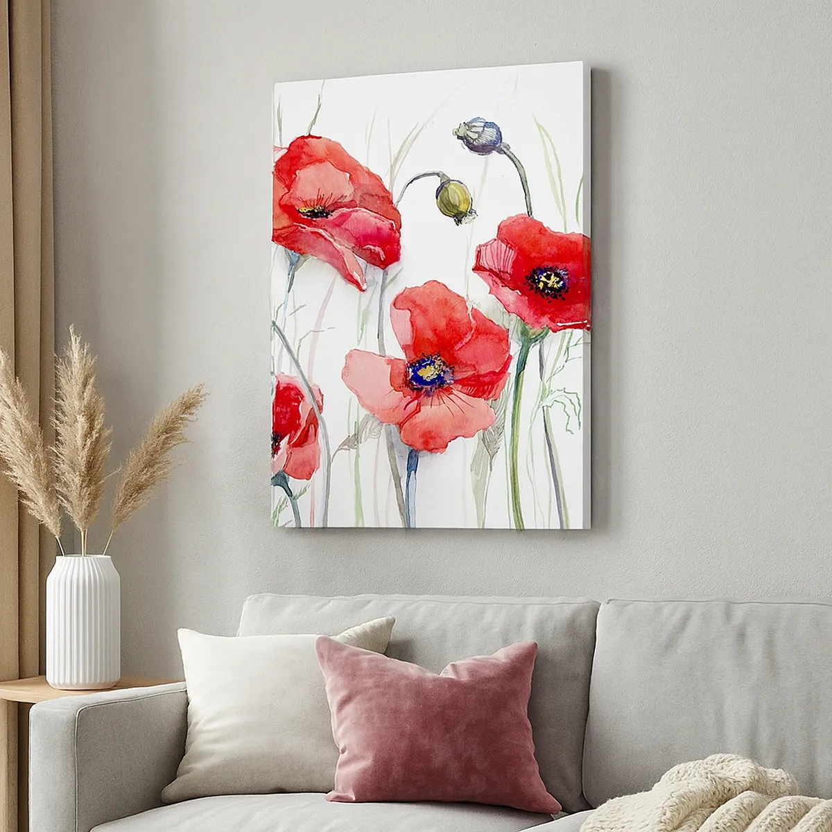 Canvastavla - Bild på duk - Polska blommor - 50x70 cm