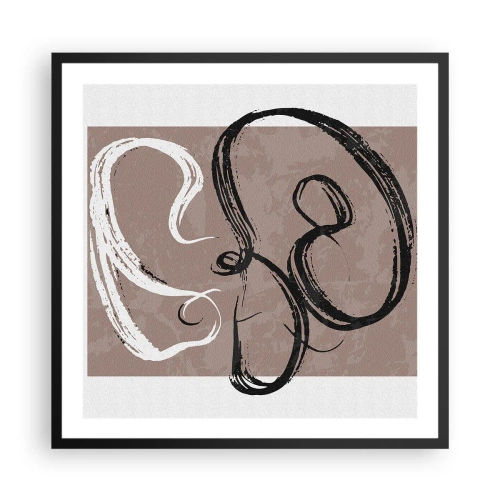 Affisch i svart ram - Komposition - sökande efter fullständighet - 60x60 cm