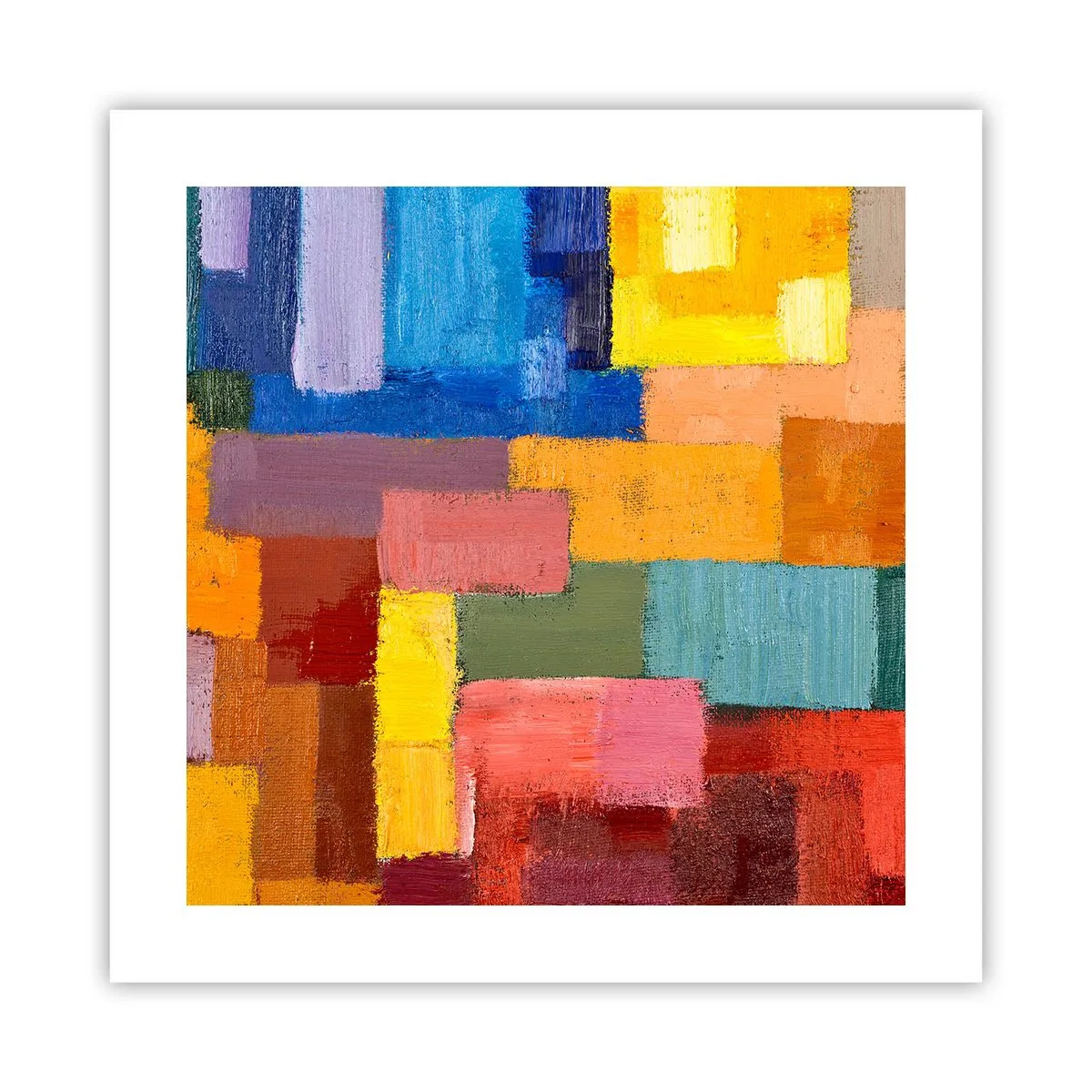 Affisch - Alla olika, alla färgglada - 40x40 cm